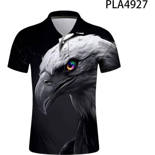 Polo Homme Eagle 3D Printed Summer Ropa De Hombre Short Sleeve Streetwear Men Camisas Fashion Polo Shirt Hombres Cool Tops
