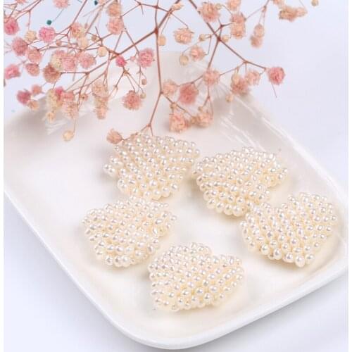 Sweet Style Natural Freshwater Pearl Heart Charm Handmade Accessories For Hairpin Pendant Making