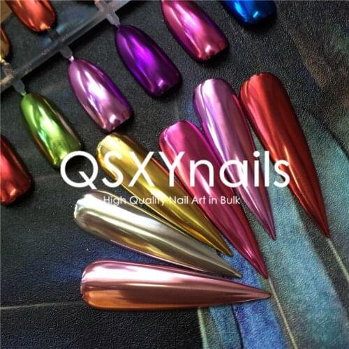 WHOLESALE 50g Foil Pigment Chrome Mirror Powder Nails Glitter Shiny Effect for Nail Art Gel Nail Polish Manicure