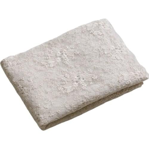 Width 51'' Soft Mesh Embroidered Lace Fabric By The Half Yard For Clothes Tablecloth Handmade DIY Material