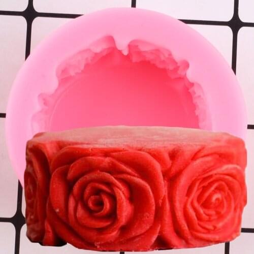 Rose Flower Silicone Mold 3D Craft Soap Molds Chocolate Fondant Cake Decorating Tools Candy Resin Clay Moulds