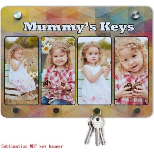 Sublimation blank MDF rectangle key heat transfer printing blanks custom diy consumable 4 styles 8pcs/lot wholesales L351