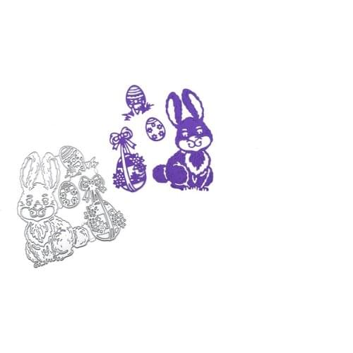 Julyarts Rabbit Eggs Stencils for Card Making New Cutting Dies For Decoration Album Cards Paper Craft DIY Scrapbooking Making