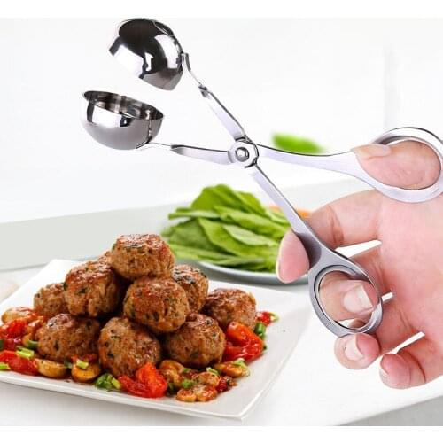 Stainless Steel Convenient Kitchen Meatball Rice Ball Fish Ball Tool Meatball Clip Making Mold Tool Kitchen Accessories Gadgets