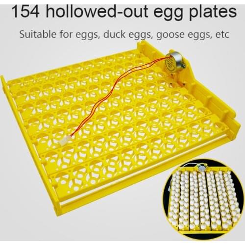 High Quality Material Quail Egg Incubator Tray Plastic 154 Bird Egg Tray 110V/220V/12V with Automatic Rotating Motor Farm Animal