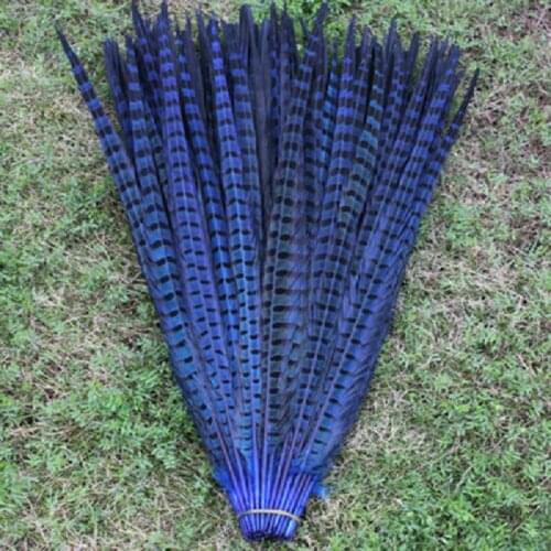 High quality natural Deep blue chicken tail feathers 20 PCS 20-22 inches / 50 to 55 cm
