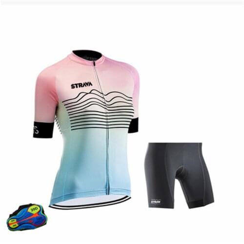 STRAVA Womens Cycling Clothing Short Bike Jersey Bike Clothes MTB Ropa Ciclismo Bicycle Uniforme Maillot Quick Dry 20D Pad Road