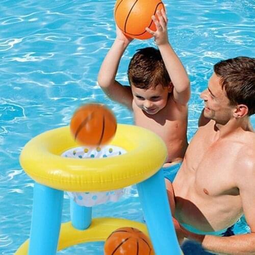 1pc Water Basketball With Inflator PVC Baby Toys Kids Bathtub Shooting Basketball Hoop Water Play Toy For Children Swimming Pool
