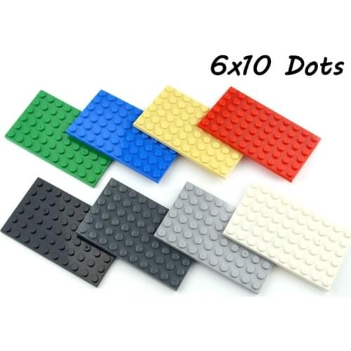 10pcs 6x10 Dots DIY Building Blocks Educational Creative Size Compatible with leduo Toys for Children Colors Thin Figures Bricks