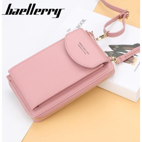 2020 Women Wallets Luxury PU Leather Crossbody Bag Large Capacity Mobile Phone Shoulder Bag with Coin Purse