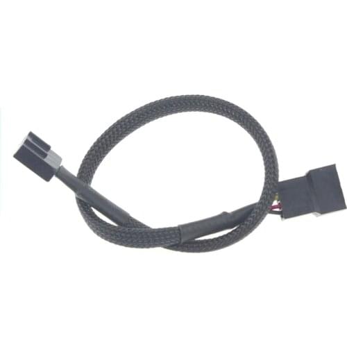 25cm Motherboard 4Pin Female to PWM Fan 4Pin Male Power Extension Cable Adapter Splitter Extension Cable Wire Cord Cooling Parts