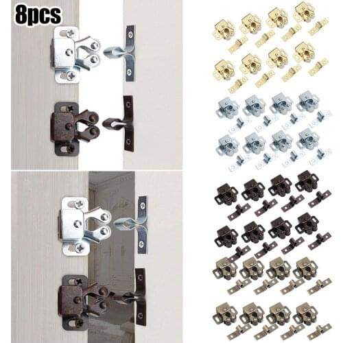 8pcs Twin Double Roller Cabinet Catches Cupboard Wardrobe Furniture Home Caravan Boat For Motorhomes Caravans Boats Doors