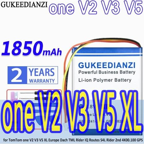High Capacity GUKEEDIANZI Battery 1850mAh for TomTom one V2 V3 V5 XL Europe Dach TML Rider IQ Routes S4L Rider 2nd 4K00.100 GPS