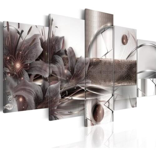 5 pcs Abstract lily Flower diamond embroidery kits diamond painting 5D full square by hand round drill picture of rhinestones