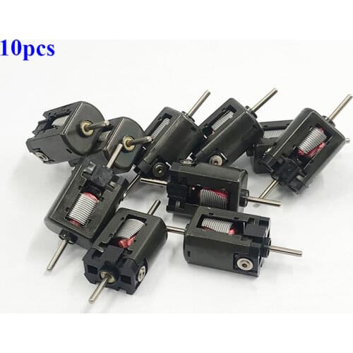 10pcs Original Mabuchi Mini 010 Mute Motor DC 12V 28000RPM/ 28000RPM High Speed Dual Axis Low Noise DIY Toy Car Boat Model