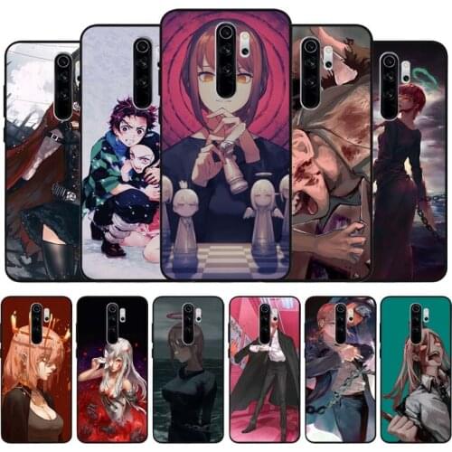 Girl animation black Silicone Phone Case For Redmi note 9 8 7 Pro S 8T 7A Cover