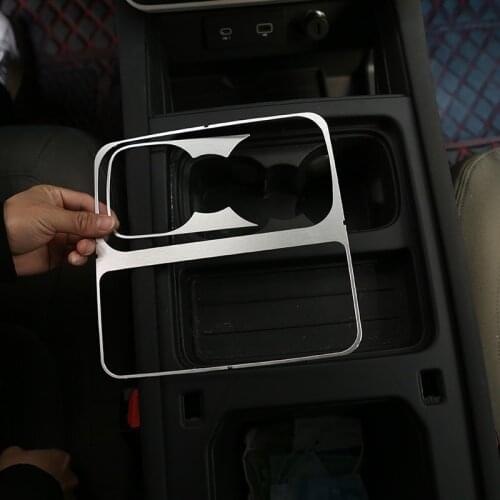 For Land Rover Defender 110 2020-2021 Aluminum alloy Silver Car Water cup holder anti-scratch sequin sticker Car Accessories