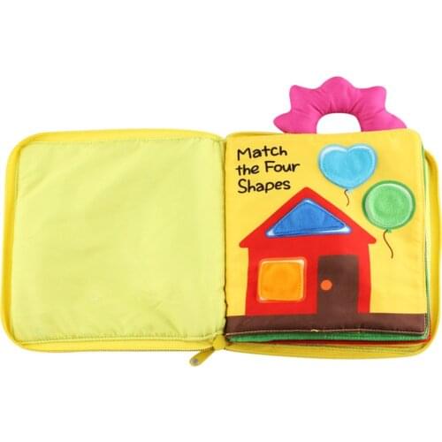 Kids Soft Book Zip Button Buckle Tie Lace Time Basic Skills Learning Toy