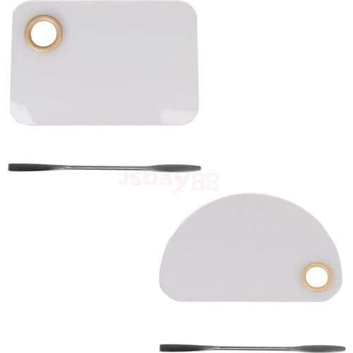 Cosmetic Makeup Acrylic Palette Nail Eye Shadow Powder Shades Mixing Makeup Palette with Spatula Tool