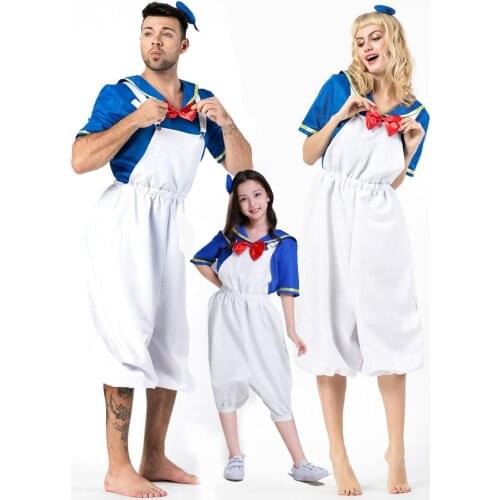 Halloween Party Couples sailor suit Costumes Carnival Masquerade Adults Cartoon Funny Costumes Women Men Sailor