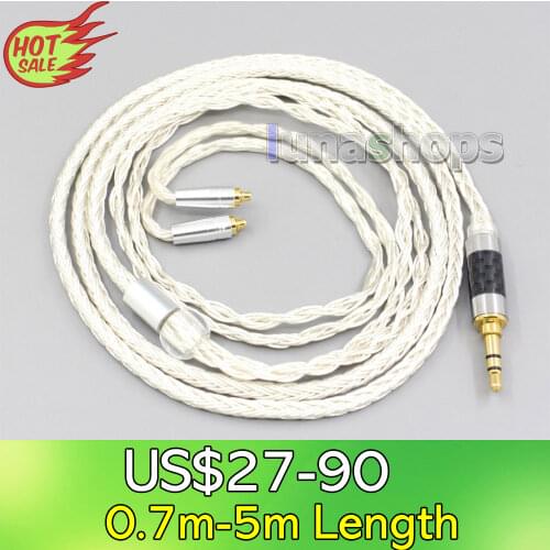 LN007699 16 Core OCC Silver Plated Earphone Cable For AKG N5005 N30 N40 MMCX Sennheiser IE300 IE900