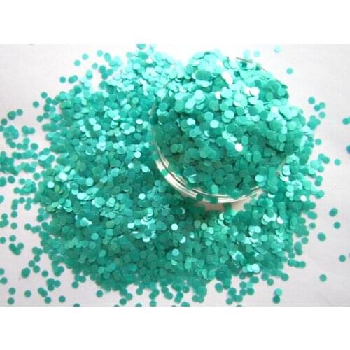 2mm Matte Green Solvent Resistant Glitter for Glitter Nail Art, Glitter Nail Polish & Glitter Crafts