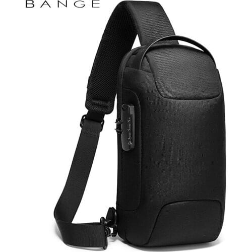 2021 New Chest Bag Anti-thief Men Crossbody Bag Waterproof Shoulder Bags USB Charging Short Trip For Male Travel Pack BANGE