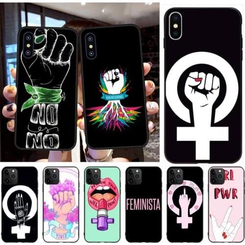 PENGHUWAN Girl power Feminist Custom Photo Soft Phone Case for iPhone 11 pro XS MAX 8 7 6 6S Plus X 5S SE XR case