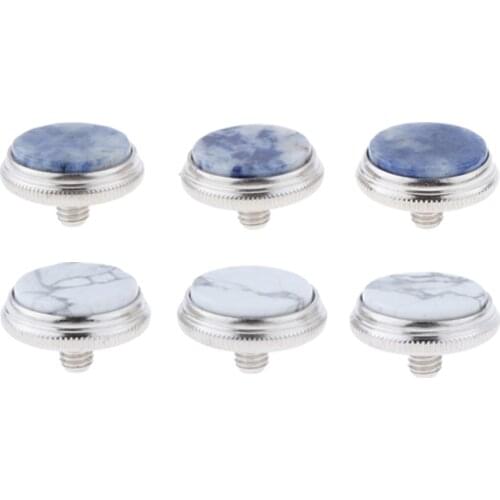 Premium Trumpet Valve Finger Buttons Repair Parts Set of 3, 2 Colors Available