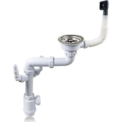 Talea Single Sink Drain Waste kit Rear-position drainage system kitchen Drain Set with Drain Pipes sink Disposer Z5009C018