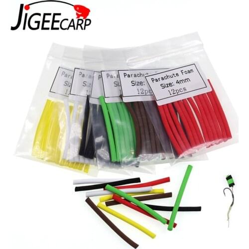 JIGEECARP 24pcs Ultra-buoyant Foam Cylinder Sticks Carp Fishing Bait Pop Up Rig Foam Stick Foam Sleeve Zig Carp Fishing Gear