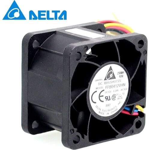 1pcs New FFB0412VHN-4E73R 4028 40mm 12V 0.24A three line cooling fan for 40*40*28mm