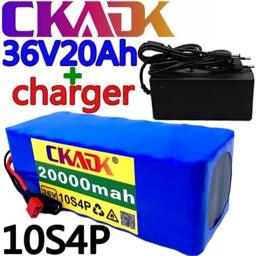 Original 36V battery 10S4P 20Ah battery pack 1000W high power battery 42V 20000mAh Ebike electric bike BMS+42V2A Charger