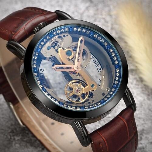 OUYAWEI Ladies Watch With Leather Strap