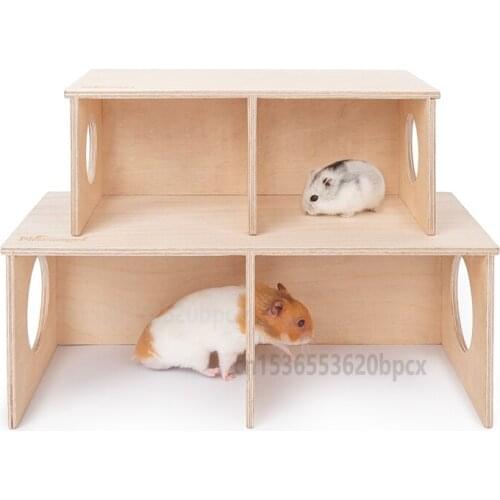Pet Hamster Small Animal Accessories Feeding Supplies Cages Hamster Peeping House Djungarian Hamster Shelter Landscape Nest