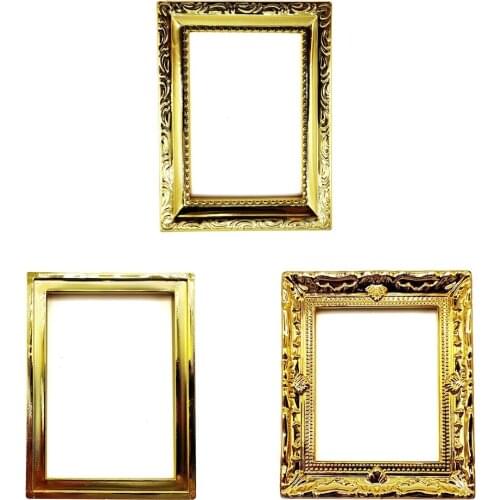 1/12 Rectangle Dollhouse Retro Rahmen Photo Frame Furniture Decoration Accessory,Gifts for girls