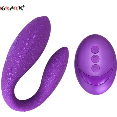 Unisex Strap-on Remote Control G Spot U Medical Couples Vibrator Clitoral Stimulator Flirt Sex Toys for Lesbians Women 18+ Gay