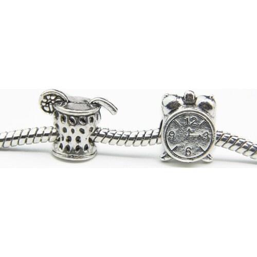 Silver Plated Love Heart Bead DIY European Beads Fits Charm Bracelets necklaces pendants