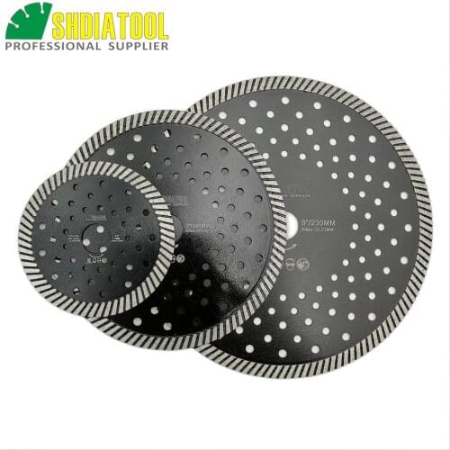 SHDIATOOL 3pcs Dia 115+180+230mm Diamond Blades Multi Purpose Sawblade Multi Hole Steel Core Cutting Disc Diamond Wheel Disc