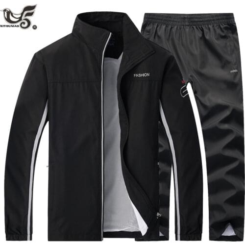 Brand Tracksuit Man Two Piece Track jacket + pants Sets Casual men`s Sportswear Jogging Gym Sweat Suits men Training clothing