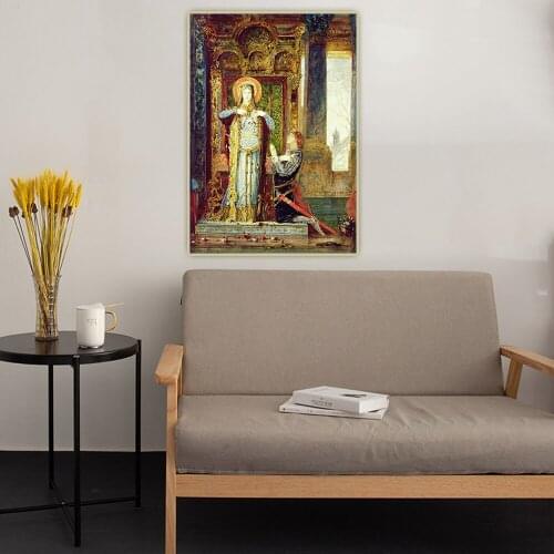 Saint Elisabeth of Hungary. The Miracle of the Roses by Gustave Moreau Canvas Art Oil Painting Aesthetic Picture Home Decoration
