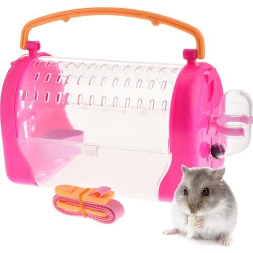 Outdoor Pet Portable Carring Cases Small Pet Travel Bag Hamster Carrier Breathable Shoulder Bags Strap Small Animal Supplies