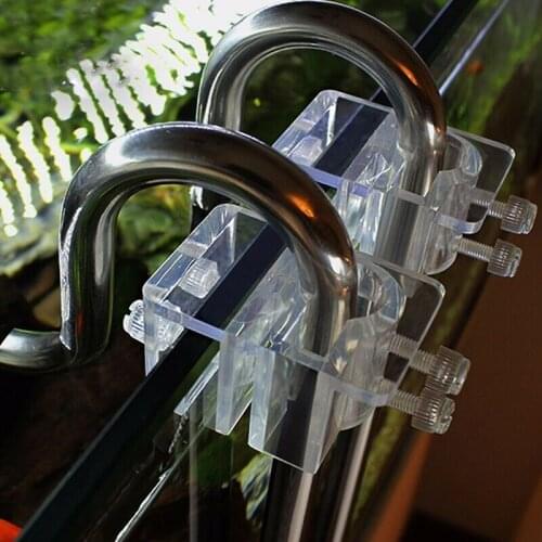 Water Pipe Holder 2pcs Acrylic Pipe Holder Fix Bracket Hook Aquarium Lily Pipe Filter Accessory