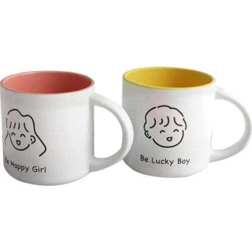 Couple Ceramic Mug Coffee Cup Milk Cup Water Cup Home Wine Set Couple Gift Wedding Gift Cute Simple Water Cup Coffee Cup