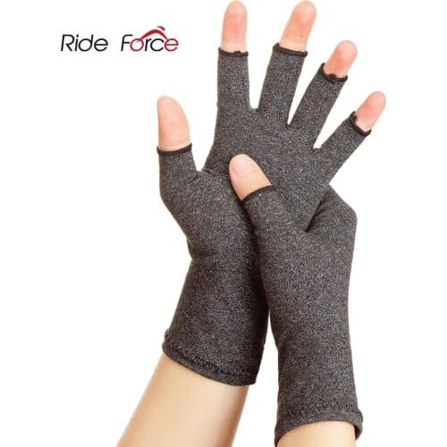 Ride Force 1 Pair Compression Arthritis Gloves Wrist Support Cotton Joint Pain Relief Hand Brace for Women Men Therapy Wristband