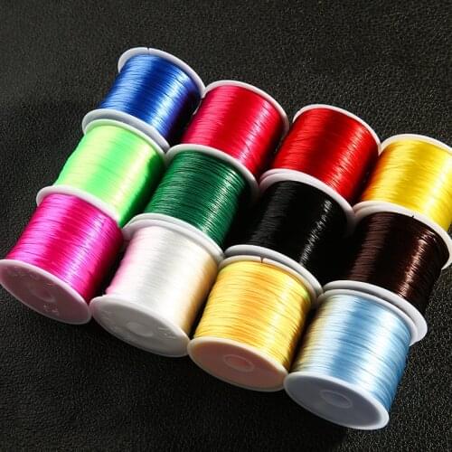 1Roll 0.6mm Elastic Crystal Line Beading Cord String Wire Thread For Jewelry Making DIY Necklace Bracelet Accessories 60M