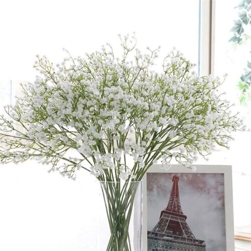 1pc Artificial Babys Breath Flower Gypsophila Fake Silicone plant for Wedding Home Hotel Party Decoration 5 Colors