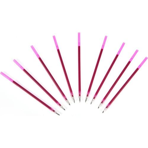 10Pcs Heat Erasable Refill Pens Disappearing Fabric High Temperature Marker Pen For Patchwork Fabric Leather Mark random color