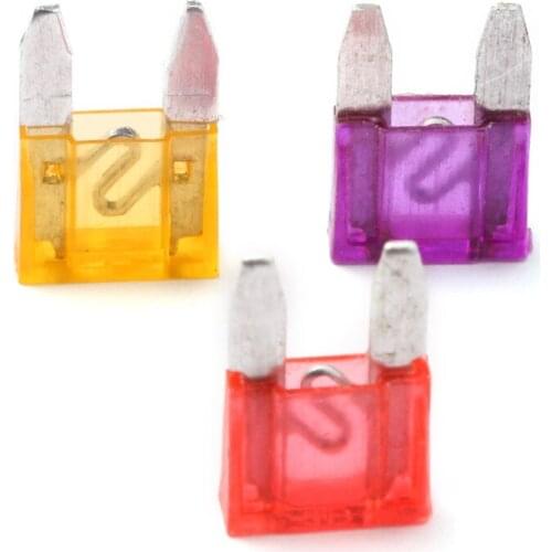 160Pcs 8 Values Mini Size Automotive Blade Fuse Assortment Kit 3/5/10/15/20/25/30/40A Small Motorcycle Car Fuse Auto Accessories