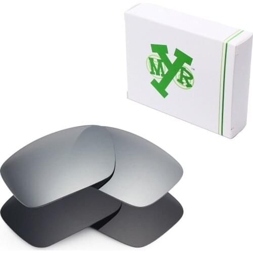 2 Pairs Mryok Anti-Scratch POLARIZED Replacement Lenses for Oakley Fuel Cell Sunglasses Stealth Black & Silver Titanium